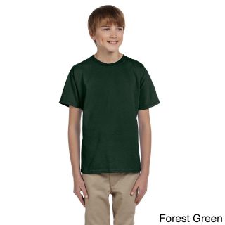 Jerzees Youth Boys Hidensi t Cotton T shirt Green Size L (14 16)