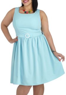 Out of the Sky Blue Dress in Plus Size  Mod Retro Vintage Dresses