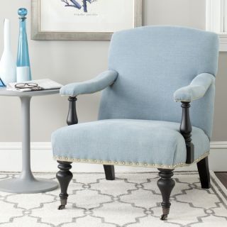 Safavieh Devona Light Blue Linen Arm Chair
