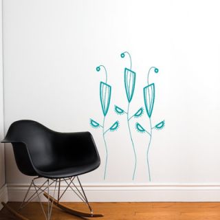 ADZif Spot Cactus Flowers Wall Decal S2504 Color Teal