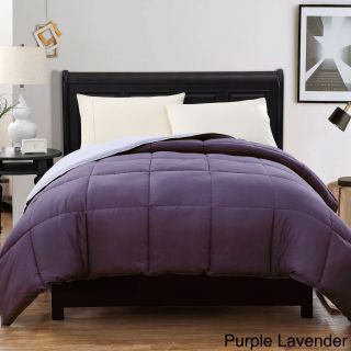 Caribbean Joe Caribbean Joe Reversible Down Alternative Comforter Purple Size Full  Queen