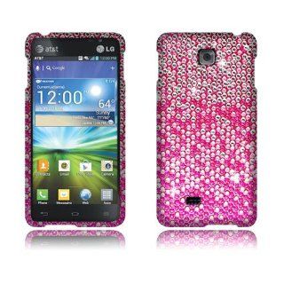 LG Escape P870 Pink Waterfall Full Diamond Cell Phones & Accessories