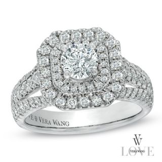 Vera Wang LOVE Collection 1 1/2 CT. T.W. Diamond Double Frame