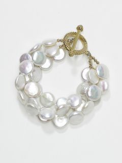 Three strand coin pearl bracelet by KEP