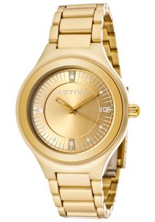 Activa AA201 020  Watches,Womens Gold Dial Gold Plastic, Casual Activa Quartz Watches