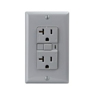 Cooper Wiring Devices 20 Amp Gray Decorator GFCI Electrical Outlet