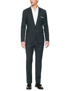 Plaid Bowery Wool Suit by Calvin Klein Collection