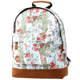 Mi Pac Floral Blue Rose Print Backpack      Womens Accessories