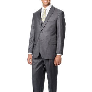 Caravelli Caravelli Italy Mens Superior 150 Grey 3 piece Vested Suit Grey Size 38R