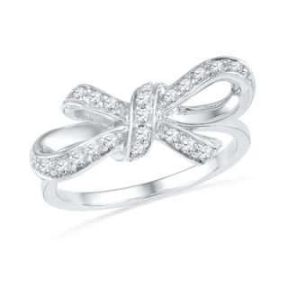 ct t w diamond bow ring in sterling silver orig $ 279 00 237