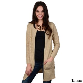 Hailey Jeans Co Hailey Jeans Co. Juniors Long Sleeve Open Front Knit Cardigan Beige Size M (5  7)