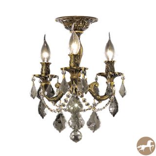 Christopher Knight Home Lugano 3 light Royal Cut Crystal And Bronze Flush Mount