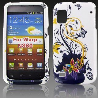 ZTE N860 (Warp) Yellow Vine Protective Case Cell Phones & Accessories