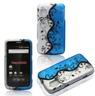 2D Blue Vines ZTE Warp N860 Boost Mobile Case Cover Hard Phone Case Snap on Cover Rubberized Touch Faceplates Cell Phones & Accessories