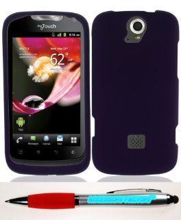 Accessory Factory(TM) Bundle (the item, 2in1 Stylus Point Pen) Huawei U8730 myTouch Q Rubber Dr. Purple Case Cover Protector Cell Phones & Accessories