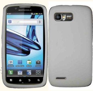 White Silicone Jelly Skin Case Cover for Motorola Atrix 2 MB865 Cell Phones & Accessories