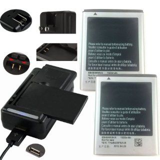 2 New Battery & Universal Charger for SAMSUNG T759 S5820 W689 S5838 GT S8600 EB484659VA 1500mAh Cell Phones & Accessories