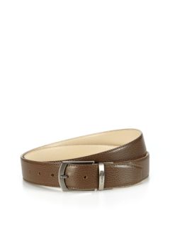 Grain Leather Dual Buckle Belt by Canali
