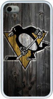 patterncase iphone 4/4s case cover (TPU material) Pittsburgh Penguins sport wood background white phone accessories iphone 4/4s hard shell cover Cell Phones & Accessories