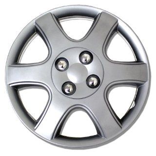 TuningPros WSC 888S14 Hubcaps Wheel Skin Cover 14 Inches Silver Set of 4 Automotive