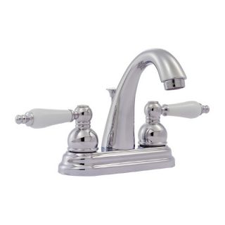 Pfister Classic Polished Chrome 2 Handle 4 in Centerset WaterSense Labeled Bathroom Sink Faucet (Drain Included)