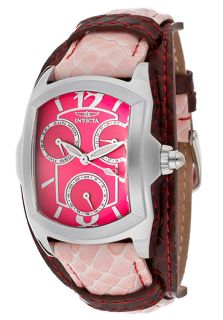 Invicta 12262  Watches,Womens Lupah Fuchsia Dial Light Pink & Brown Genuine Leather Cuff, Casual Invicta Quartz Watches