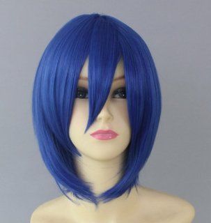 Blue 30Cm Closing Face Cosplay Wig  Hair Replacement Wigs  Beauty