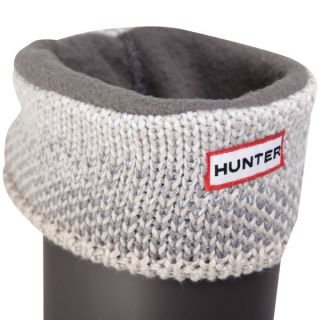 Hunter Womens Bird Eye Cuff Welly Socks   Beige/Grey      Womens Clothing