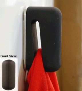 Magnetic Towel Holder 2 PK BLACK   Magnetic Kitchen Towel Holder