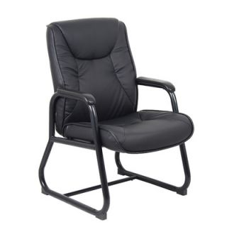 Boss Office Products High Back Leatherplus Guest Chair with Arms B9839