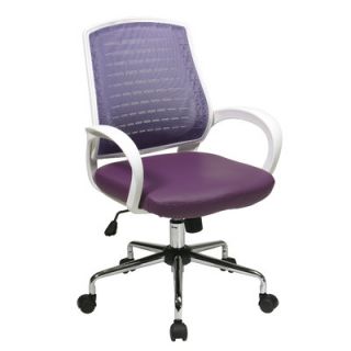 Office Star Avenue Six Rio Mesh Task Chair EM6120WT  Finish White / Purple w