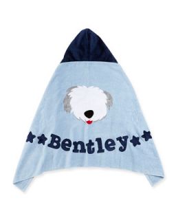 Personalized Puppy Love Hooded Towel, Blue   Boogie Baby