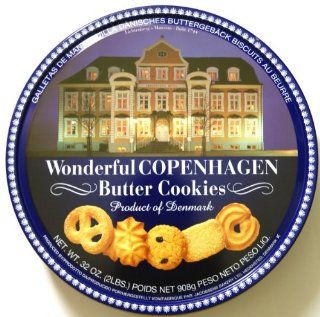 Wonderful COPENHAGEN Butter Cookies 32 OZ (908 g)  Grocery & Gourmet Food