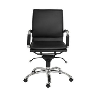 Eurostyle Gunar Pro Low Back Leatherette Office Chair with Arms 01263 Color 