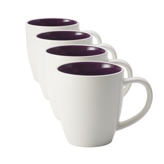 Rachael Ray Rise Purple 4 piece Stoneware Mug Set