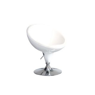 International Design Neptune Leather Side Chair B127 Color White