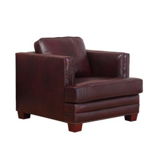 Abbyson Living Cassidy Leather Chair SK 28104 BRG 1