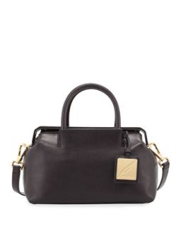 Sandra Mini Leather Satchel Bag, Black   B Brian Atwood