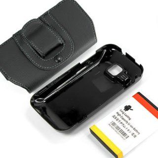 [Aftermarket Product] 3600mAh 3600 mAh Extended Battery Backup Spare Extra Power Replace Replacement+Shiny Grossy Black Back Cover Door+Swivel Holster Clip Holder FOR Samsung SCH R910 Galaxy Indulge Forte R910 Cell Phones & Accessories