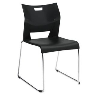 Global Duet Series Stacking Chair GLB6621CHLAB / GLB6621CHBLK Seat Finish Black