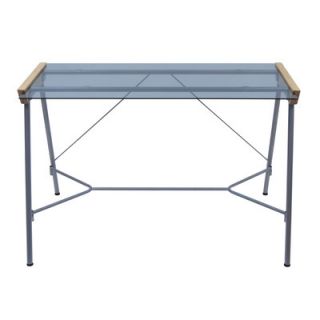 Studio Designs Futura Work Desk 50307 Color Silver / Blue Glass
