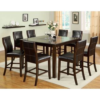 Furniture Of America Furniture Of America Yani 7 piece Mosaic Insert Counter Height Dining Set Brown Size 9 Piece Sets