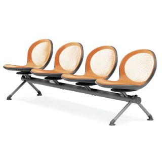OFM Net Series Four Chair Beam Seating NB 4 Color Orange