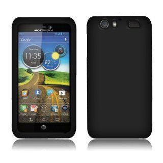 Motorola Atrix HD MB886 Solid Black Skin Cover Cell Phones & Accessories
