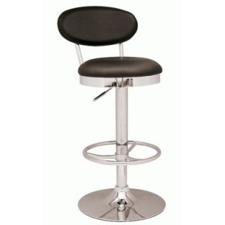 Chintaly 25 Adjustable Swivel Bar Stool with Cushion 0377 AS BLK / 0377 AS R