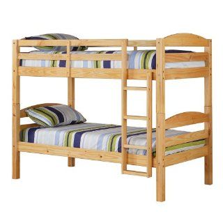 Shop WE Furniture Twin over Twin Solid Wood Bunk Bed, Natural at the  Furniture Store