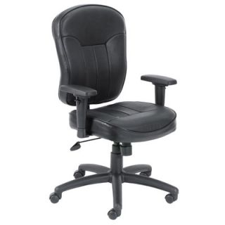 Boss Office Products Leather Mid Back Armless Chair B1560 Arms Adjustable Arms