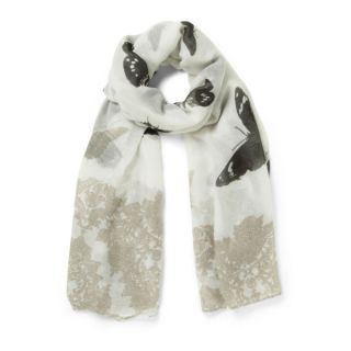 Impulse Womens Butterfly Scarf   Grey      Clothing