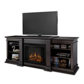 Real Flame Fresno 72 TV Stand with Electric Fireplace G1200E Finish Dark Wa