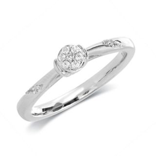 Diamond Accent Cluster Ring in Sterling Silver   Zales